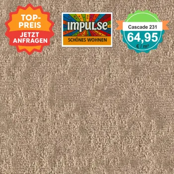 Nahaufnahme der Tip-Sheared-Oberfläche von Girloon Cascade 231 – Veloursstruktur